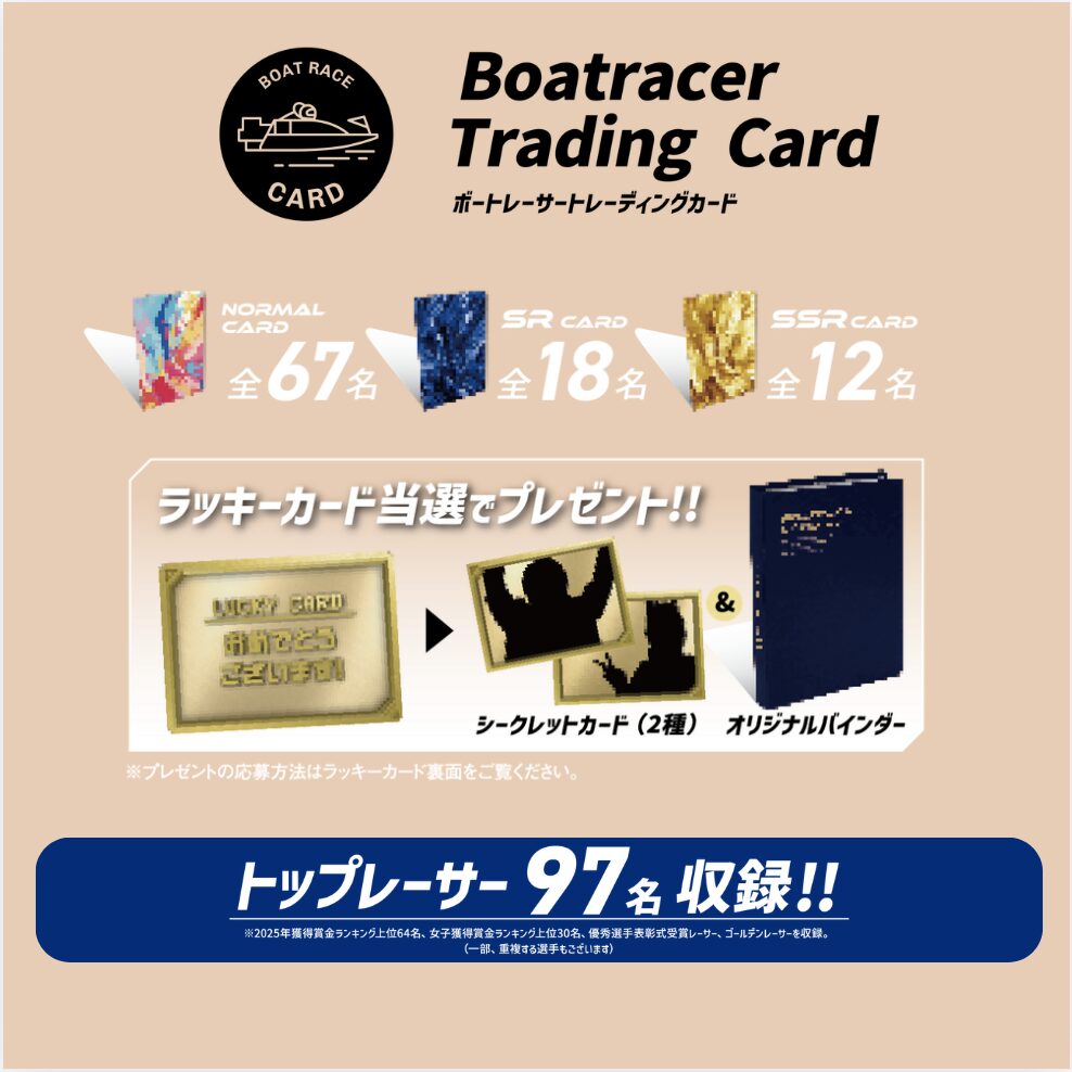 ボートレーサートレーディングカード | 日本レジャーチャンネル